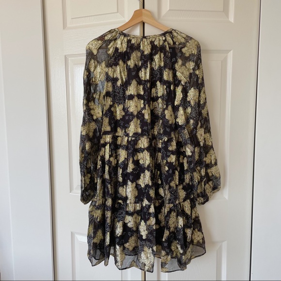 Zara Voluminous Printed Dress Size M - Picture 9 of 10